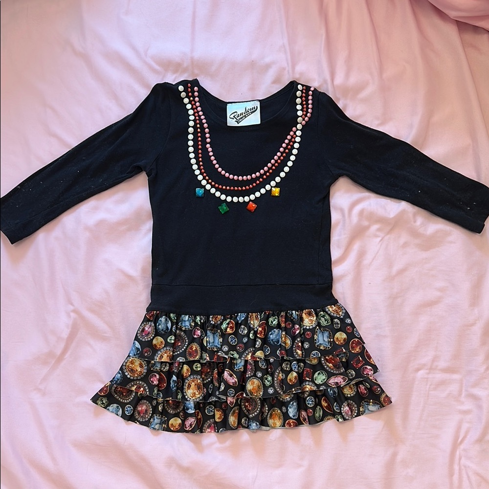 Rainbow Black Formal Dress